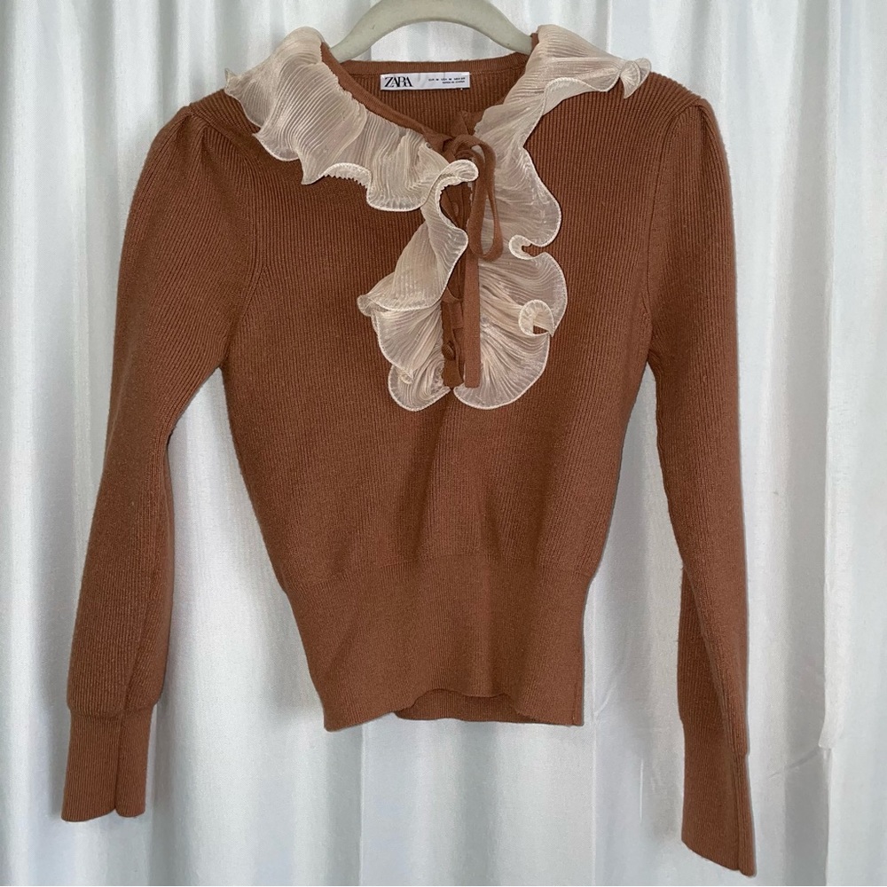 Zara ruffle top size medium